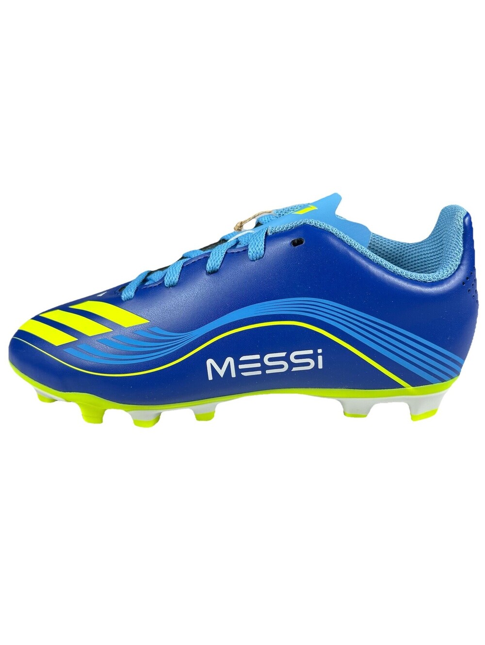 Adidas Messi F50 League FG/MG Soccer Cleats Youth Size 2 Blue Yellow JP8458 New